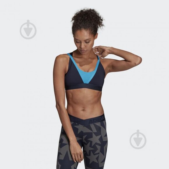 Adidas All Me Framing Light Support Sports Bra | Legendary Ink| DU1297 | 2XS - Picture 1 of 8